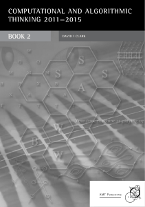 Computational and Algorithmic Thinking 2011-2015 Book 2