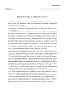 Sigmund Freud y la psiquiatr&iacute;a moderna