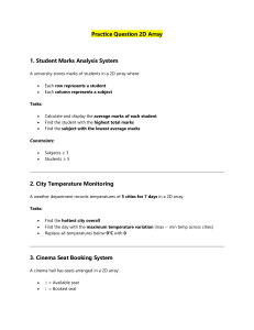 2D Array Practice Questions: Programming Exercises