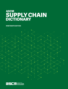 ASCM Dictionary- Updated - 19th Edition - English