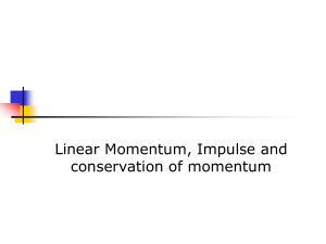 Linear Momentum, Impulse & Conservation of Momentum