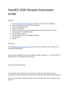 HackED 2026 Devpost Submission Guide