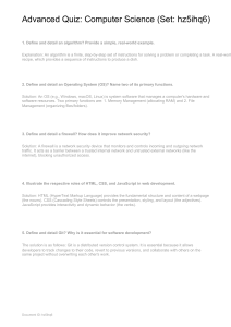 Advanced Computer Science Quiz Questions & Answers