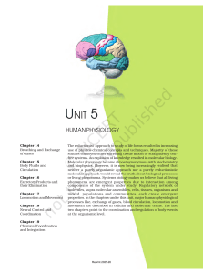 Unit 5 Human Physiology: Breathing and Gas Exchange