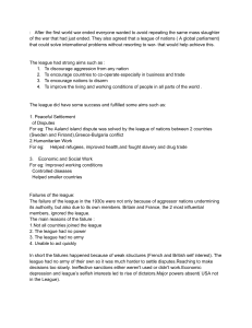League of Nations: Aims, Successes, Failures