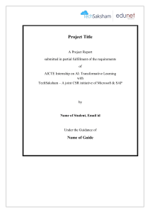 AI Internship Project Report Template