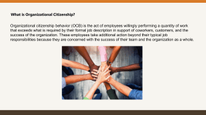 What is Organizational Citizenship Behavior?