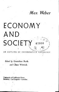 Economy and Society by Max Weber: Interpretive Sociology Textbook