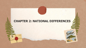 Chapter 2: National Differences in Business