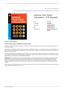 Improve Your Chess Calculation by R.B. Ramesh