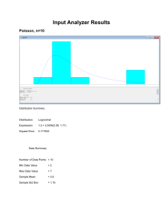 Input Analyzer Results: Statistical Distribution Fitting