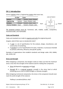 Mechanical Engineering Design: Introduction & Fundamentals