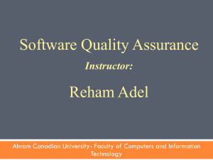 Software Quality Assurance: Theory & Implementation