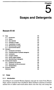 Soaps and Detergents: Chemistry & Manufacturing