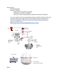Vacuum Drying Research