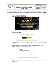 Gu&iacute;a de registro para la plataforma SPARK