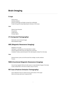 Brain Imaging Techniques Overview