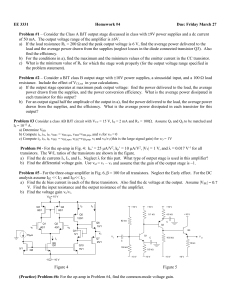 EE 3331 Homework #4: BJT Amplifier Problems
