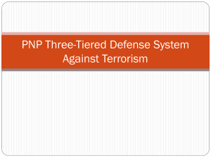 PNP Three-Tiered Defense System Against Terrorism