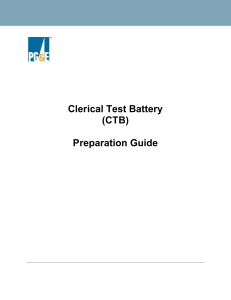Clerical Test Battery (CTB) Preparation Guide