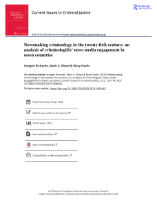 Newsmaking Criminology: Media Engagement in 7 Countries