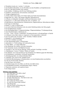 Vokabeln zum Thema Beim Arzt &ndash; Deutsche Medizinw&ouml;rter