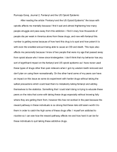 Fentanyl and US Opioid Epidemic: Personal Journal Reflection