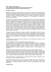 Semi&oacute;tica da Cultura: Conceitos e Aplica&ccedil;&otilde;es
