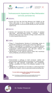 Technoeconomic Assessment of New Methanation Unit (CO₂ and Green H₂)