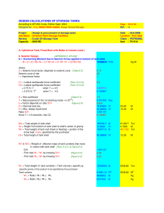 Storage Tank Design Calculations per API 650