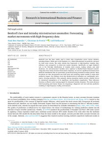 Benford&rsquo;s Law and Intraday Microstructure Anomalies: Forecasting Market Movements