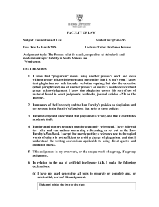 Modern Innkeeper Roman Edict de Nautis & Modern Innkeeper Liability in SA Law