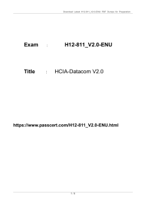 HCIA-Datacom V2.0 Practice Exam H12-811_V2.0-ENU