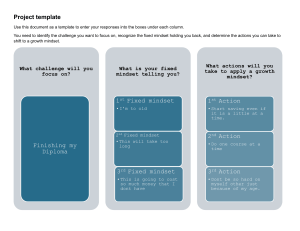 Growth Mindset Project Template: Overcome Challenges