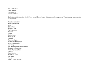 Film as Literature Syllabus - Aim Academy