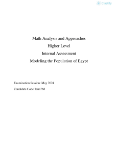 Modeling Egypt's Population: Exponential, Logistic, Gompertz Models