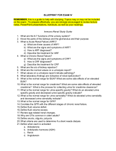 Immuno-Renal Study Guide for Exam IV