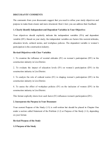 Discussants' Comments on Women's Construction Participation Study