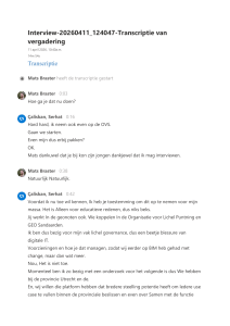 Interviewtranscript Digitale Tweeling Governance