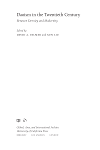 Daoism in the Twentieth Century: Between Eternity and Modernity