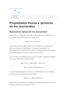 Propiedades de los Isocianatos