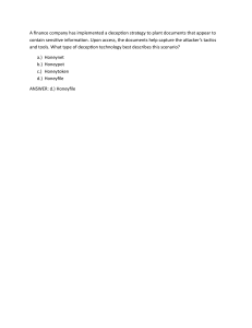 Cybersecurity Deception Technology Quiz