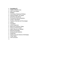 Foundation Mathematics Topics: P1 & P2