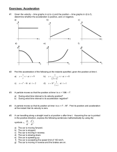 Physics Acceleration Exercises: Velocity-Time & Position-Time Graphs