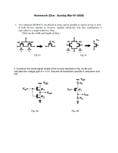 MOSFET Circuit Homework: Small-Signal Models & Voltage Gain
