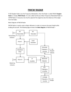 FMCW Radar: Block Diagram & Applications