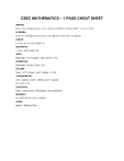 CSEC Mathematics Cheat Sheet
