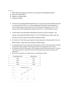Chemistry & Physics Review Worksheet with Lab Questions