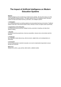 AI Impact on Modern Education Systems