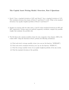 CAPM Overview Part I Questions